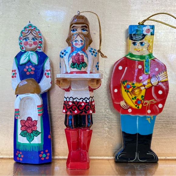 (3) Handmade Russian Ornaments - Picture 3 of 14